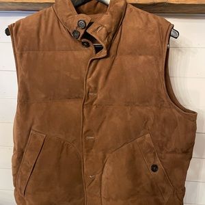 Suede Banana Republic puffer vest